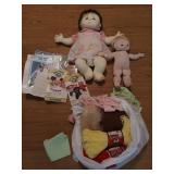 Cabbage patch kids clothing patterns, yarn, dolls