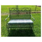 Wrought iron patio glider 40"