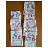 7 ct needlepoint towels Days of the Week, 2