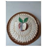 Apple pie plate w/ lid 12" made in Portugal