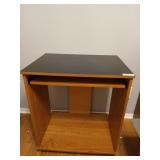 Rolling computer table, 30x27x20 in