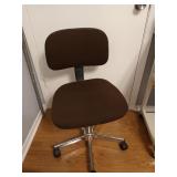 Brown rolling desk chair