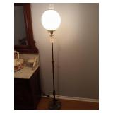 Beautiful brass floor lamp with marble base 65"