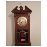 Wall mount pendulum clock 26x13x8