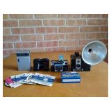 Antique Kodak cameras, View-Master with reels,