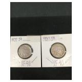 2 ct 1937 Buffalo nickels