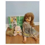 Old toys, includes Care Bear, listen and learn