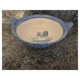 11" Lg Blue Rooster Bowl-never used*