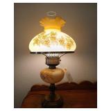 Beautiful hand painted Fenton table lamp 21"