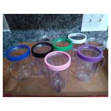 8 ct plastic threaded canisters w/ handle