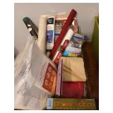 Cross stitch supplies, includes Aida fabric,