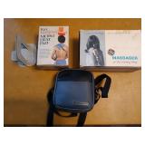 GE massager, wrap around moist heat pad, camera