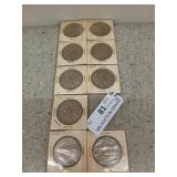 1957 - 1966 Mexico silver pesos, missing 1964