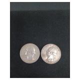 1962 D, 1964 D quarters