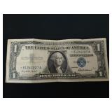 1957 silver certificate star note dollar bill