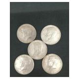 5 ct 1964-D Kennedy half dollars