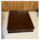 Desktop Organizer -solid wood with a hinged lid,