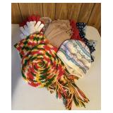 Ladies accessories; scarves, hats, gloves,