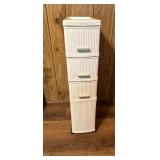 Heavy Duty plastic rolling cart; four drawers