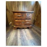 Night stand, 2 drawer; measures 27 x 25 x 15 1/2