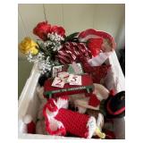 Box of miscellaneous Christmas decor