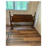 Queen solid wood headboard, with metal bed frame