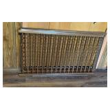 Wooden Crib; wooden sides, metal bottom, matches