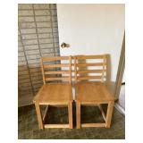 Set of 2 Wooden Chairs