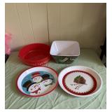 Christmas serving dishes
