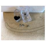 Two sets of beautiful stud earrings and sterling