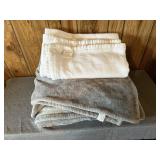 Blankets-two large ones; one is 100% cotton