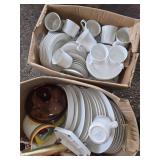 40 pcs stoneware, pyrex, corning ware