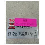 25 rds 20 ga 2 3/4" 3/4 oz 4 steel shot