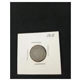 1912 F Barber dime