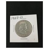 1952 - D Franklin half dollar MS