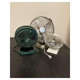 Three Desk fans- all work great one is a vintage