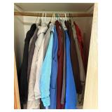 Closet full of ladies coats and jackets: size
