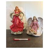 Two very unique angel lamps, both untested