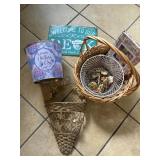 Baskets and decor, including a brand new journal