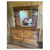Dresser with mirror - 7 drawers, 60 x 18 x 31