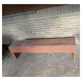 Outdoor wooden bench