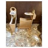 Set of 2 matching magazine holder withcupholder