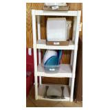 Heavy duty plastic shelves, contents NOT included