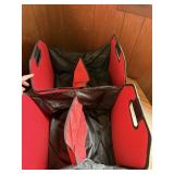 Two fold up storage totes