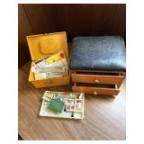 Two sewing boxes - contents included