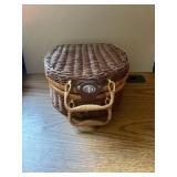 Vintage Wicker Picnic Basket 1 of 2; could