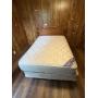 Queen bed with mattress, box springs, frame and