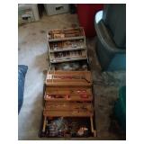 Two plastic tackle boxes