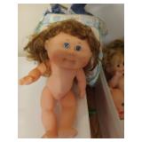 Cabbage patch kid, assorted baby dolls, clothes