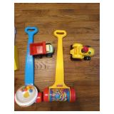 Large plastic tub of assorted toys